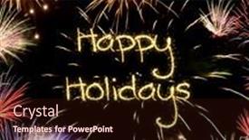  Presentation with happy new year - PPT layouts enhanced with new-year-fireworks-background-happy background and a wine colored foreground