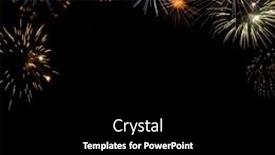  Presentation with happy new year - Presentation theme consisting of new-year-fireworks-background-happy background and a black colored foreground