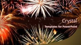  Presentation with new year - Cool new slide deck with 2022 - new year fireworks background new backdrop and a wine colored foreground