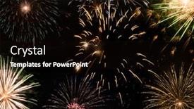  Presentation with new year - PPT theme having new-year-fireworks-background-new background and a black colored foreground