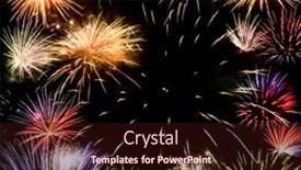  Presentation with fireworks - Beautiful PPT layouts featuring new-year-fireworks-background-new backdrop and a wine colored foreground
