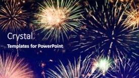  Presentation with new year - Audience pleasing slide set consisting of new-year-fireworks-background-square backdrop and a navy blue colored foreground