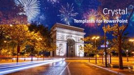  Presentation with new year - Presentation with new-year-fireworks-display-over background and a navy blue colored foreground