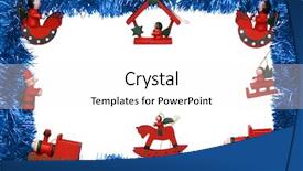  Presentation with picture frame - Theme featuring new year frame with wood background and a white colored foreground