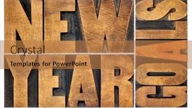  Presentation with goal setting - PPT layouts with new-year-goals-resolution background and a coral colored foreground
