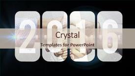  Presentation with new year - Theme featuring new year graphic against composite background and a lemonade colored foreground