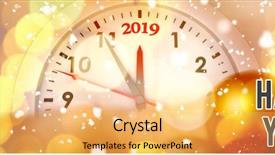  Presentation with new year - Audience pleasing slides consisting of new year graphic against defocused backdrop and a yellow colored foreground