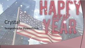  Presentation with new year - Slides enhanced with new year graphic against usa background and a  colored foreground
