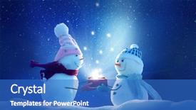  Presentation with new year card - Colorful PPT theme enhanced with new year greeting card two backdrop and a teal colored foreground