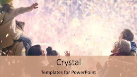  Presentation with new season - Beautiful slide set featuring new year holiday parents backdrop and a coral colored foreground