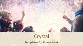  Presentation with happy new year - Theme consisting of new year holiday parents background and a cream colored foreground