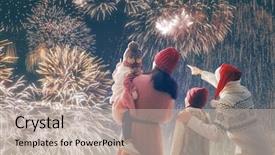  Presentation with new season - Audience pleasing slide deck consisting of new year holiday parents backdrop and a mint green colored foreground