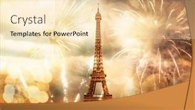  Presentation with fireworks on chinese new year - Presentation theme enhanced with new-year-in-paris-fireworks background and a lemonade colored foreground