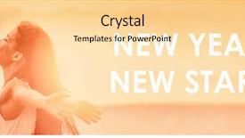  Presentation with new year 2019 - PPT theme consisting of new year new start motivational background and a blonde colored foreground