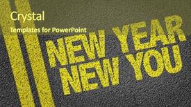  Presentation with candles for 2020 new year - Colorful PPT layouts enhanced with new year new you written backdrop and a tawny brown colored foreground