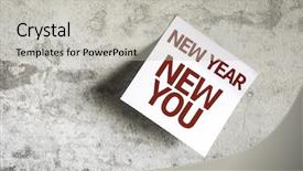  Presentation with candles for 2020 new year - PPT theme featuring improvement journey - new year new you background and a light gray colored foreground