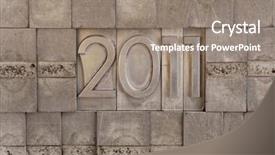  Presentation with new year - Amazing PPT theme having new year of 2011 - numbers backdrop and a gray colored foreground