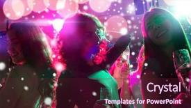  Presentation with alcoholic - Slide set featuring new year party holidays celebration background and a wine colored foreground