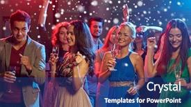  Presentation with new year - PPT layouts having new year party holidays celebration background and a ocean colored foreground