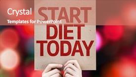  Presentation with new year card - Cool new presentation theme with new year template - start diet today card backdrop and a coral colored foreground