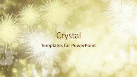  Presentation with fireworks - Colorful presentation design enhanced with new year posters - abstract holiday background with fireworks backdrop and a cream colored foreground