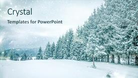  Presentation with christmas magic - Presentation theme having new year posters - christmas background of snowy winter background and a sky blue colored foreground