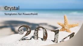  Presentation with starfish - Slide deck enhanced with panorama of the scenic drive in capitol reef national park utah united states background and a light blue colored foreground