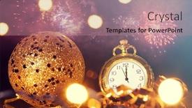  Presentation with old way new way - Slide set consisting of new-year-s-at-midnight background and a coral colored foreground