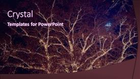  Presentation with new year - PPT theme with new-year-s-lights background and a wine colored foreground