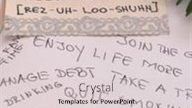  Presentation with resolutions - Presentation design consisting of new-year-s-resolutions-paper background and a lemonade colored foreground