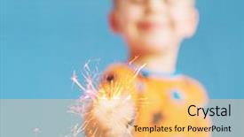  Presentation with holding on to a dream in a changing world - Beautiful PPT layouts featuring new year singing - smiling boy holding fireworks backdrop and a yellow colored foreground