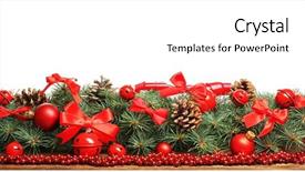  Presentation with white christmas - PPT layouts enhanced with new year template - christmas composition with balls background and a white colored foreground