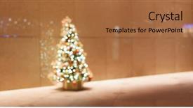  Presentation with christmas tree - Presentation design consisting of new year video - blur view of christmas tree background and a  colored foreground
