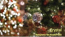  Presentation with night before christmas - PPT layouts enhanced with new year video - christmas decoration at night background and a tawny brown colored foreground