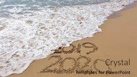  Presentation with new year 2019 - Colorful slide deck enhanced with new-years-2020-replace-2019 backdrop and a coral colored foreground