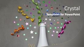  Presentation with new years - PPT theme enhanced with new-years-2023-concept-flat background and a gray colored foreground