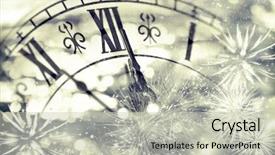  Presentation with new year - Cool new presentation with new year's at midnight backdrop and a soft green colored foreground