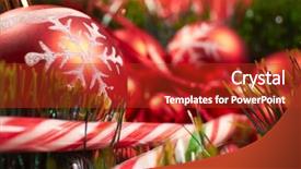  Presentation with decoration - Beautiful presentation theme featuring new years eve 2015 - christmas decoration backdrop and a  colored foreground