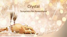  Presentation with new years eve - Slides enhanced with new years eve celebration background background and a lemonade colored foreground