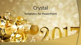  Presentation with new years eve - Theme enhanced with new years eve celebration background background and a soft green colored foreground