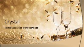  Presentation with new years - Amazing slides having new years eve celebration background backdrop and a lemonade colored foreground