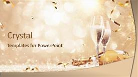  Presentation with new years - Slide deck featuring new years eve celebration background background and a cream colored foreground