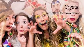  Presentation with new years eve - PPT layouts having new years eve or carnival background and a coral colored foreground