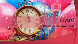  Presentation with chinese new years - Colorful slide deck enhanced with new year's eve party decoration backdrop and a coral colored foreground