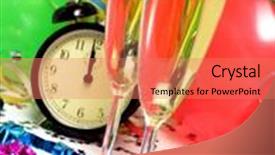  Presentation with new years eve - Colorful presentation enhanced with new years eve backdrop and a coral colored foreground