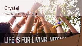  Presentation with new years - Cool new slides with new years message against music backdrop and a lemonade colored foreground