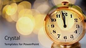  Presentation with new year - Theme enhanced with sinaliza o - new year's at midnight background and a  colored foreground