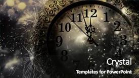  Presentation with new year - Cool new PPT theme with sinaliza o - new year's at midnight backdrop and a  colored foreground