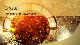  Presentation with lunar new year of the pig - Presentation theme consisting of sinaliza o - new year's at midnight background and a yellow colored foreground