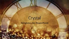  Presentation with new year - Beautiful slide set featuring sinaliza o - new year's at midnight backdrop and a gold colored foreground